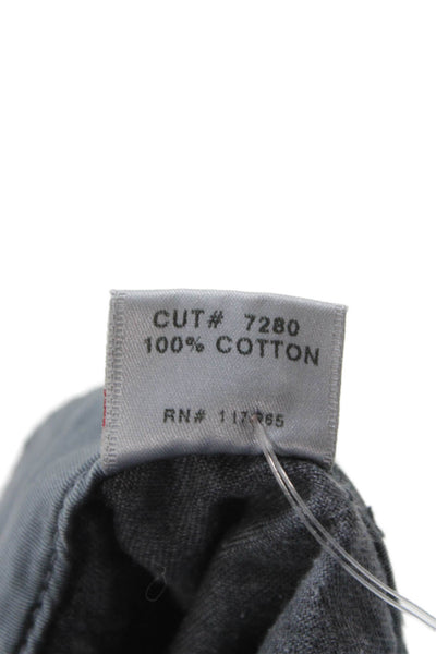 J Brand Mens Gray Cotton Chino Pants Button 25in Inseam Size 26