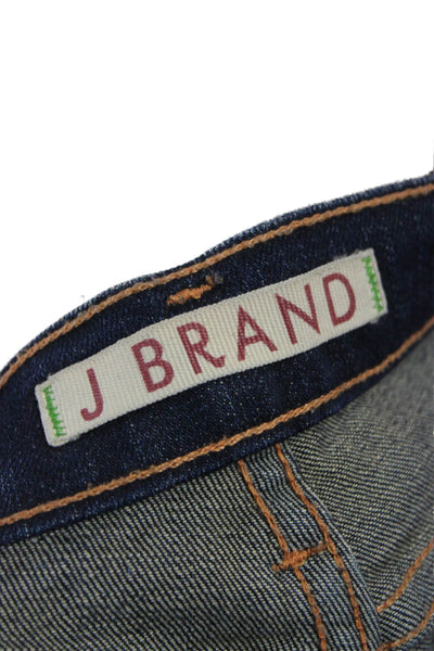 J Brand Womens Skinny Jeans Blue Mid Rise Button Cotton Blend Size 25