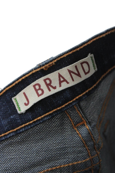 J Brand Women Skinny Jeans Blue Mid Rise 27in Cotton Blend Button Size 26