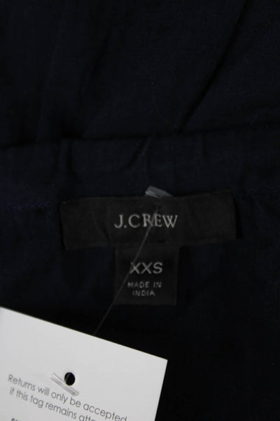 J Crew Women Cotton Square Neck Button Maxi Sundress Blue Short Sleeve Size 2XS