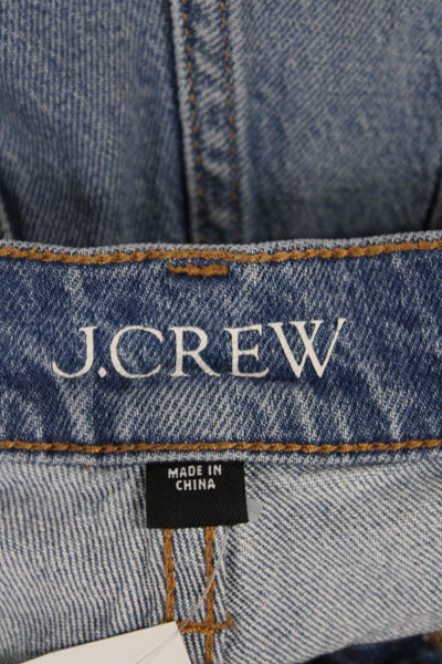 J Crew Women Wide-Leg Jeans Blue Mid Rise Button Lyocell Size 26