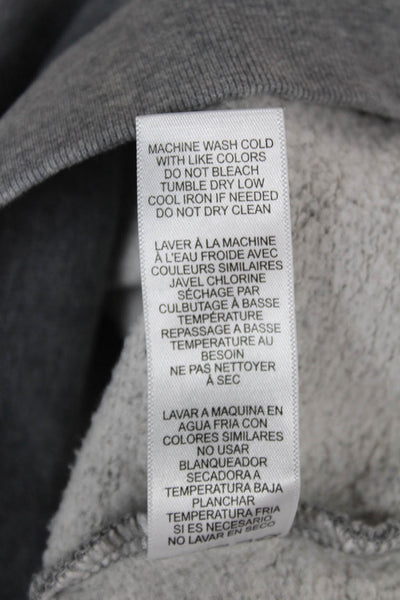 Frame Womens Pullover Sweatshirt Gray Cotton Blend Crew Neck Long Sleeve Size S