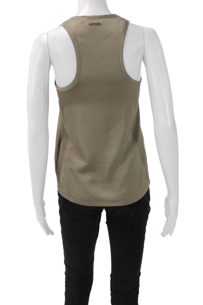 Michael Michael Kors Women Basic Sleeveless Tank Beige Petite Size 2XS
