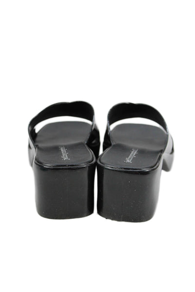 Jeffrey Campbell Womens Slide On Jelly Platform Sandals Black Size 10