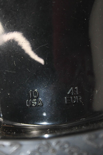 Jeffrey Campbell Womens Slide On Jelly Platform Sandals Black Size 10