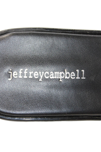 Jeffrey Campbell Womens Slide On Jelly Platform Sandals Black Size 10
