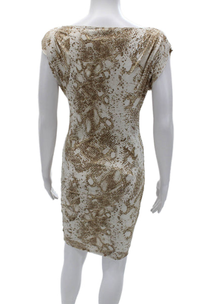 Rachel Rachel Roy Womens Bodycon Dress White Rayon Boatneck Short Sleeve Size XS