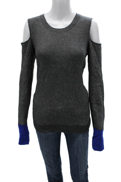 Bailey 44 Women Pullover Sweater Gray Viscose Crew Neck Long Sleeve Size L