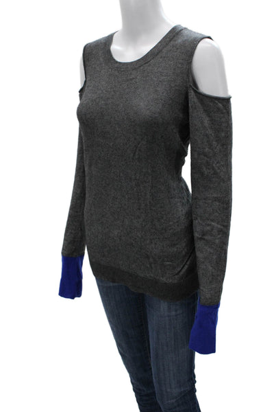 Bailey 44 Women Pullover Sweater Gray Viscose Crew Neck Long Sleeve Size L