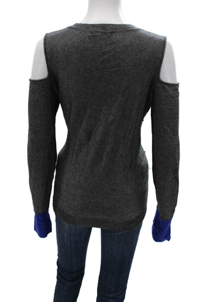 Bailey 44 Women Pullover Sweater Gray Viscose Crew Neck Long Sleeve Size L