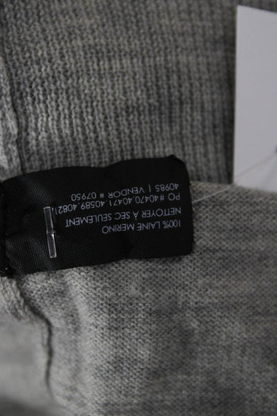 Club Monaco Womens Merino Wool V Neck Pullover Sweater Long Sleeve Gray Size S