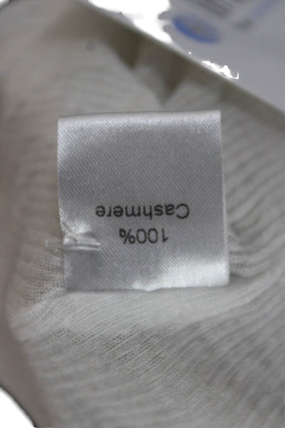 A.L.C. Women Cardigan Gray Cashmere V-Neck Check Long Sleeve Size S