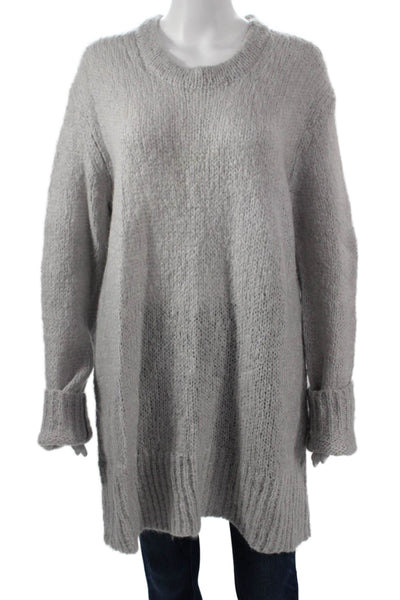 Wilfred Womens Mohair Gray Tunic Long Sleeve Round Neck Size M