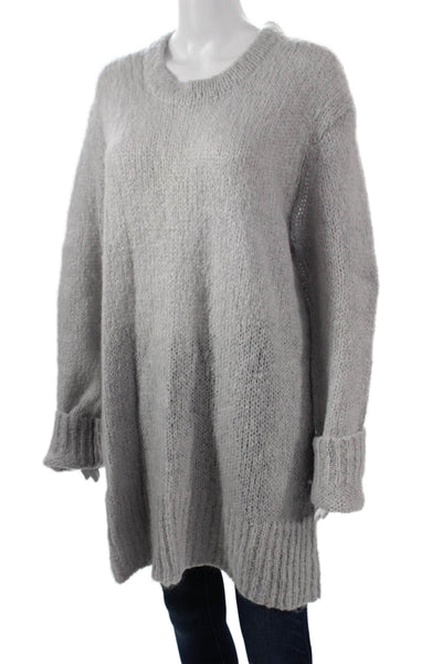 Wilfred Womens Mohair Gray Tunic Long Sleeve Round Neck Size M