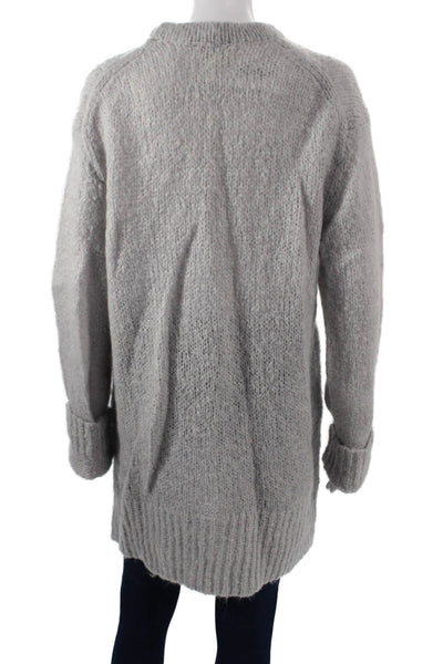 Wilfred Womens Mohair Gray Tunic Long Sleeve Round Neck Size M
