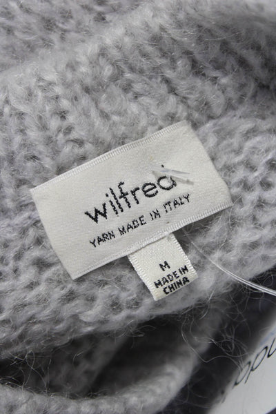 Wilfred Womens Mohair Gray Tunic Long Sleeve Round Neck Size M