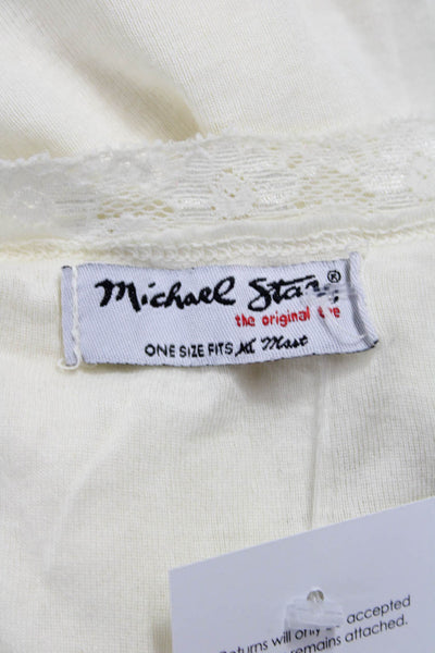 Michael Stars Women Tank V-Neck Supima Cotton Ivory Sleeveless Size One Size