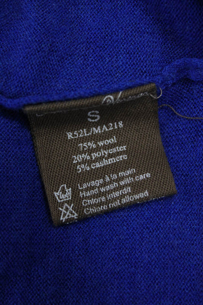 American Vintage Women Pullover Blue Wool Scoop Neck Long Sleeve Size M