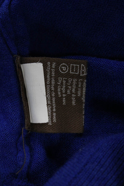 American Vintage Women Pullover Blue Wool Scoop Neck Long Sleeve Size M