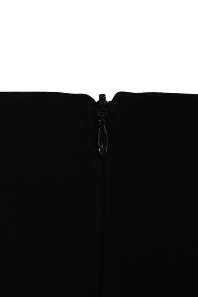 Bailey 44 Women Cropped Blouse Black Colorblock Polyester Round Neck Zip Size M