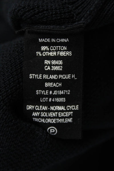 Theory Women Pullover Sweater Black Crew Neck Long Sleeve Size XL