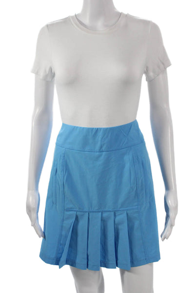 JoFit Women Athletic Skort Blue Polyester Size L