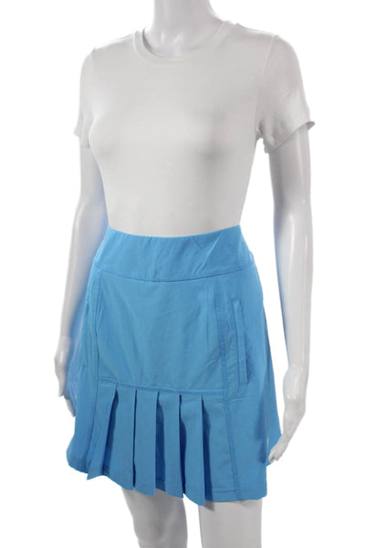 JoFit Women Athletic Skort Blue Polyester Size L