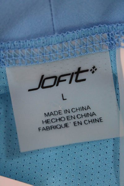 JoFit Women Athletic Skort Blue Polyester Size L