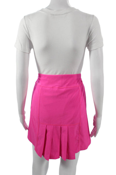 JoFit Women Athletic Skort Pink Pull On Polyester Blend Short Size L