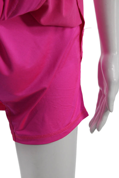 JoFit Women Athletic Skort Pink Pull On Polyester Blend Short Size L