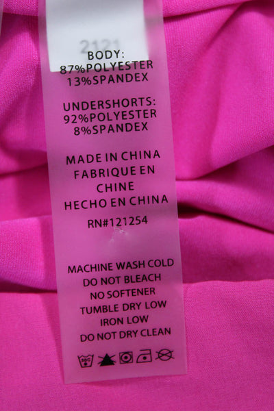 JoFit Women Athletic Skort Pink Pull On Polyester Blend Short Size L