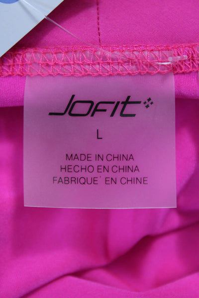 JoFit Women Athletic Skort Pink Pull On Polyester Blend Short Size L