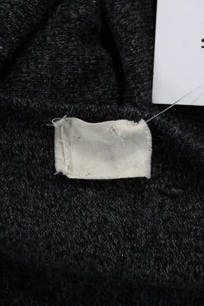 Qi Cashmere Women Sweater Dress Gray Boat Neck Long Sleeve Size S