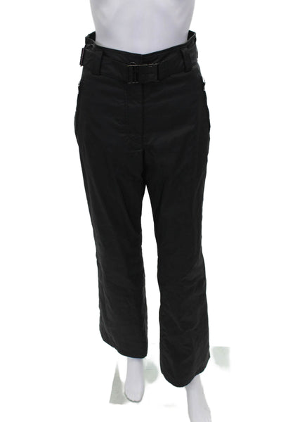 Post Card Womens Black Snow Pants Buckle Polyamide Size 8