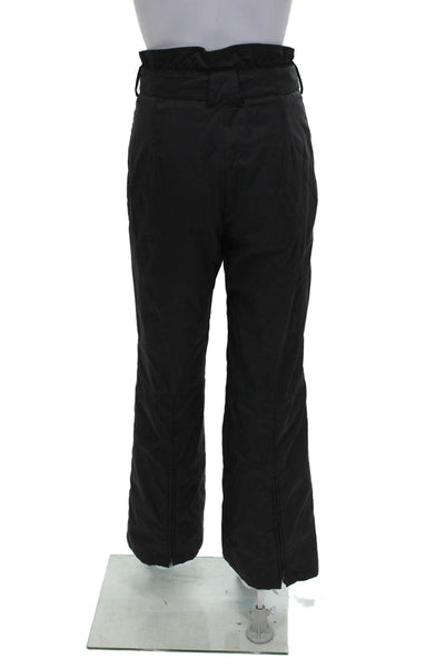 Post Card Womens Black Snow Pants Buckle Polyamide Size 8