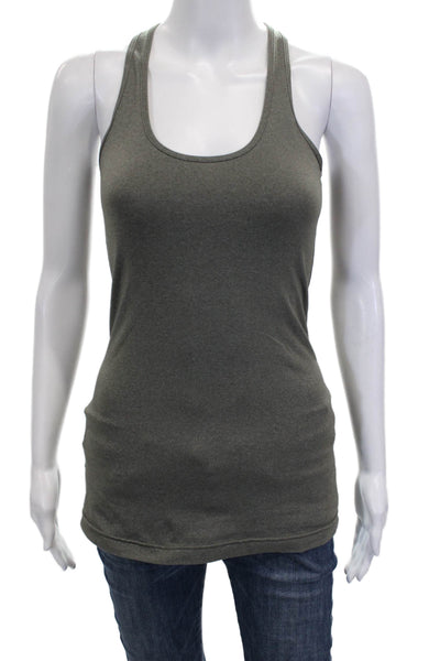 Lululemon Womens Gray Nylon Scoop Neck Sleeveless Basic Tank Size 4