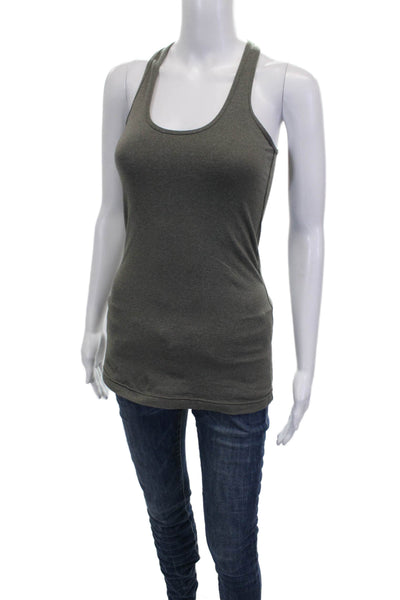 Lululemon Womens Gray Nylon Scoop Neck Sleeveless Basic Tank Size 4