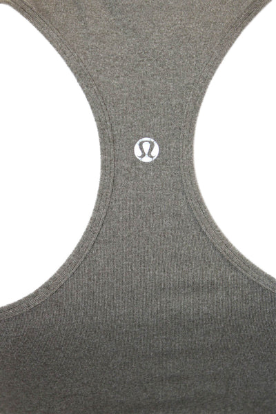 Lululemon Womens Gray Nylon Scoop Neck Sleeveless Basic Tank Size 4
