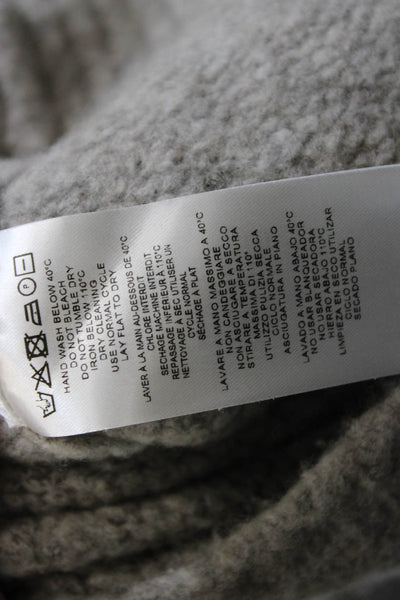 IRO Women V-Neck Wool Pullover Gray Long Sleeve Size XS