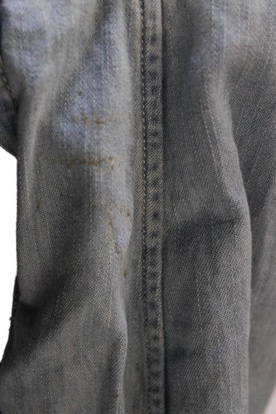 Rag & Bone Jean Women Tunic Button-Up Collared Cotton Long Sleeve Blue Size XS