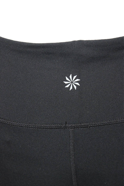 Athleta Women Ankle Leggings Black Nylon Pull On Size S