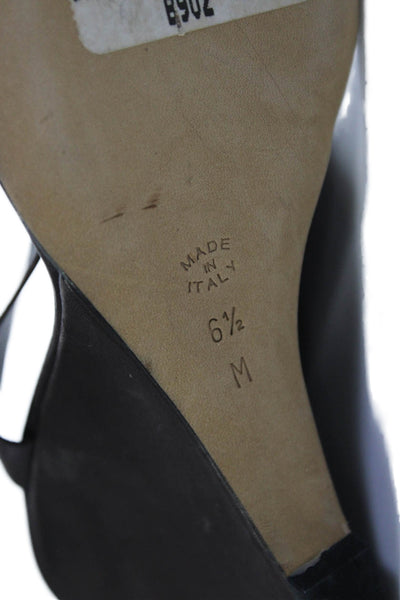 Michael Kors Womens Leather Contrast Stitch Detail Wedges Brown Size 6.5