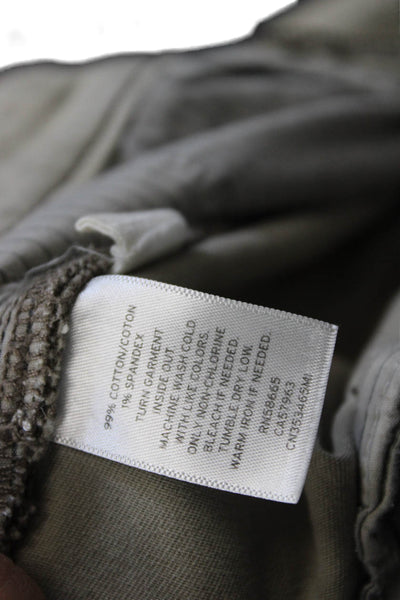 Caslon Womens Chino Pants Beige Cotton Button Size 8