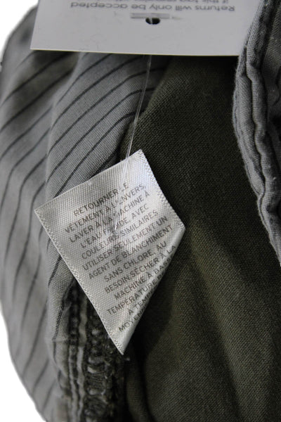 Caslon Womens Green Chino Pants Button Closure 28 Inseam Size 8