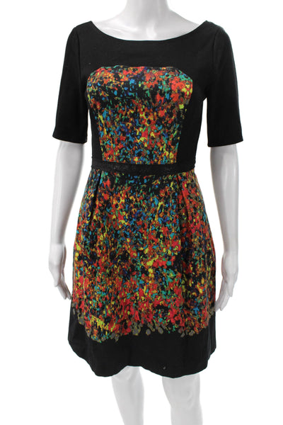 Plenty by Tracy Reese Womens Fit & Flare Knee Length Black Dress Size 6