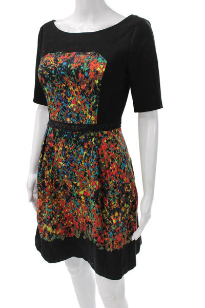 Plenty by Tracy Reese Womens Fit & Flare Knee Length Black Dress Size 6