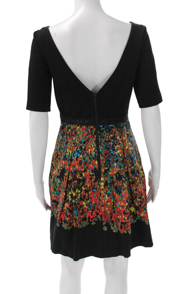 Plenty by Tracy Reese Womens Fit & Flare Knee Length Black Dress Size 6