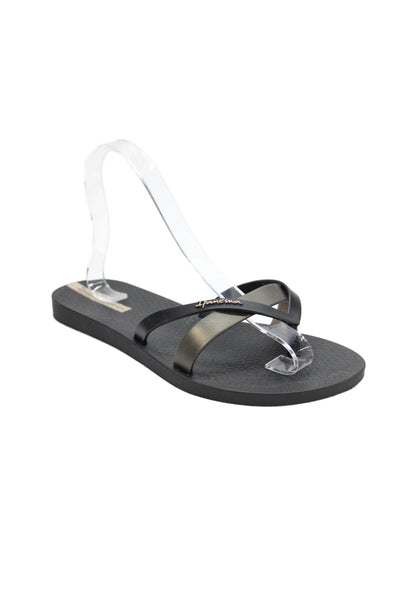 Ipanema Women's T-Straps Slide Sandals Black Size 9