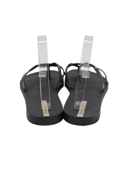 Ipanema Women's T-Straps Slide Sandals Black Size 9