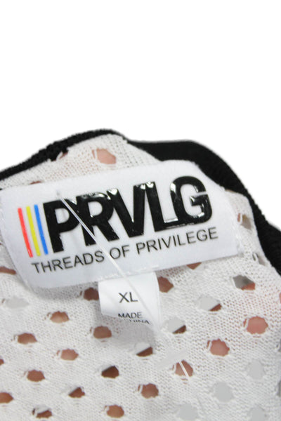 Threads of Privilege Womens White Spotted Track Jacket Long Sleeve Zip Size XL